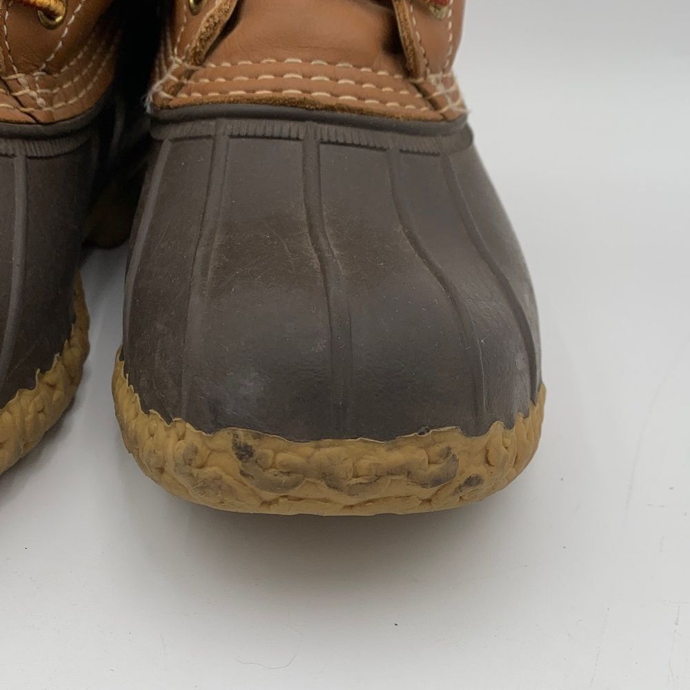 LL Bean Made in Maine Brown and tan Duck Boots men’s size 8.5 or Womans 9.5 - Picture 5 of 14